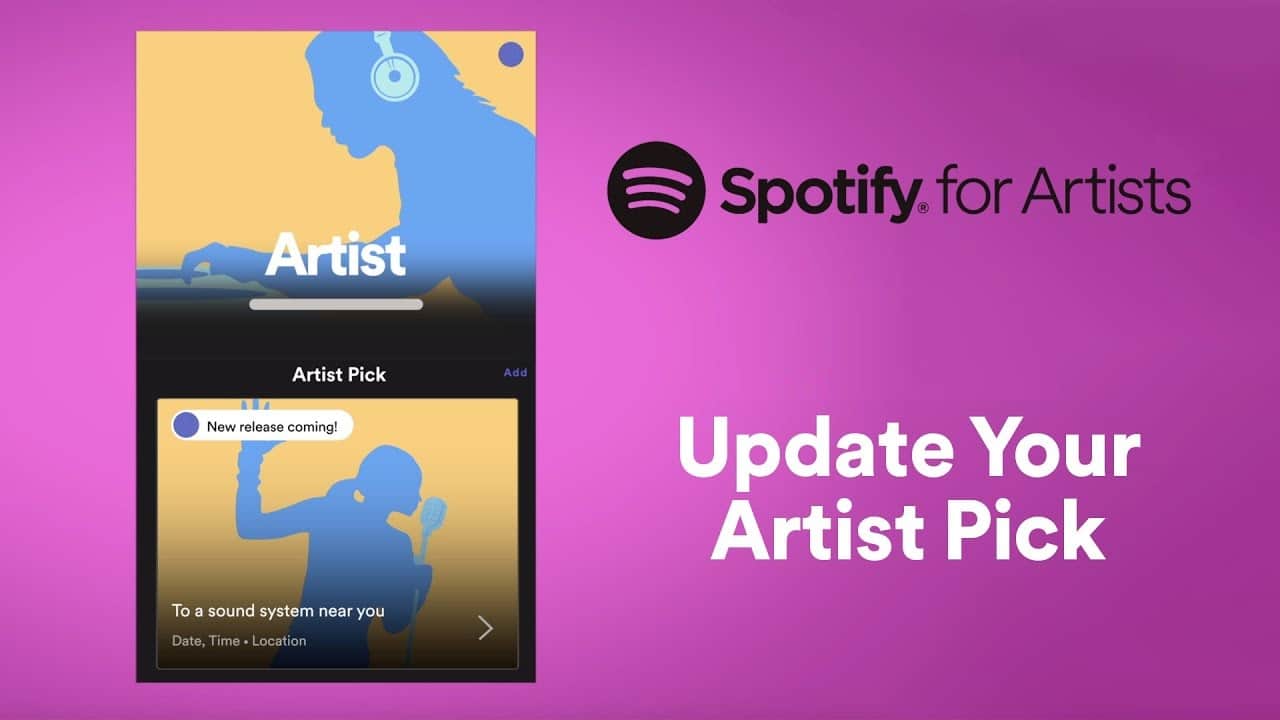 Artist Pick feature