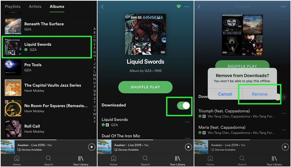 How to Remove Music From Downloads on spotify