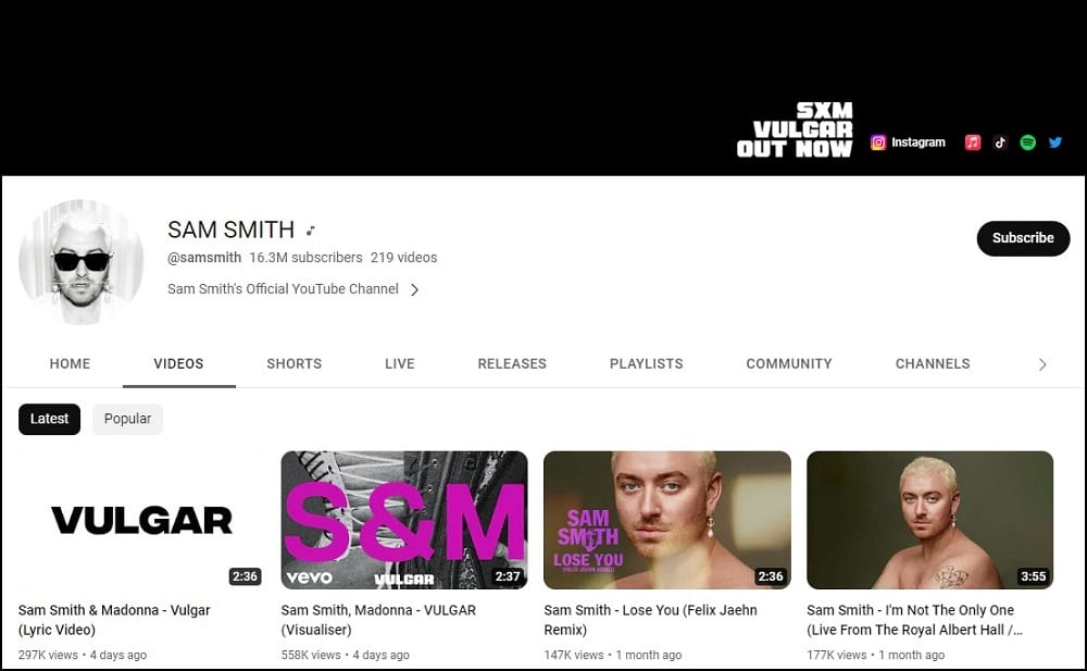 Sam Smith Most Famous Singers
