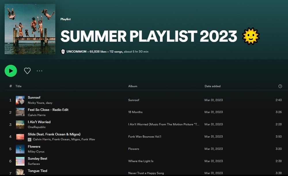 Summer Playlist 2023 for Spotify Playlists